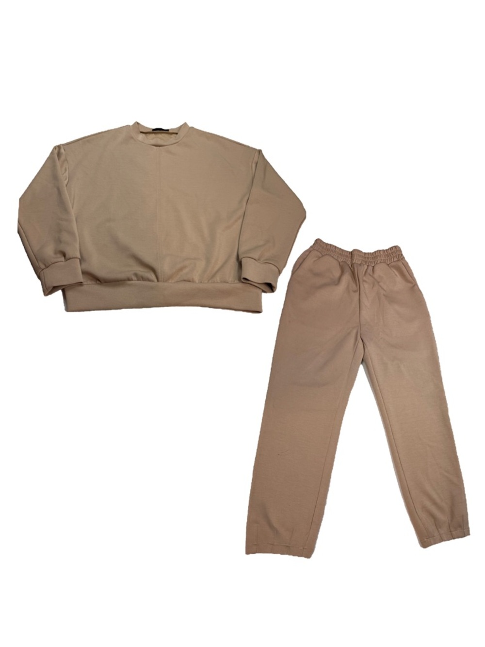 BTFBM Neutral beige/tan Lounge Set – Matching Sweatshirt & Joggers